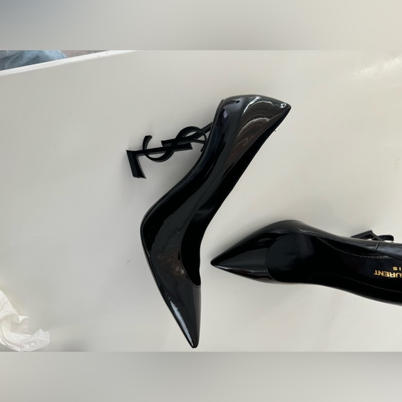 YSL Opyum Leather Heels size EU 38; US SIZE 7.5//8 - Picture 6 of 14